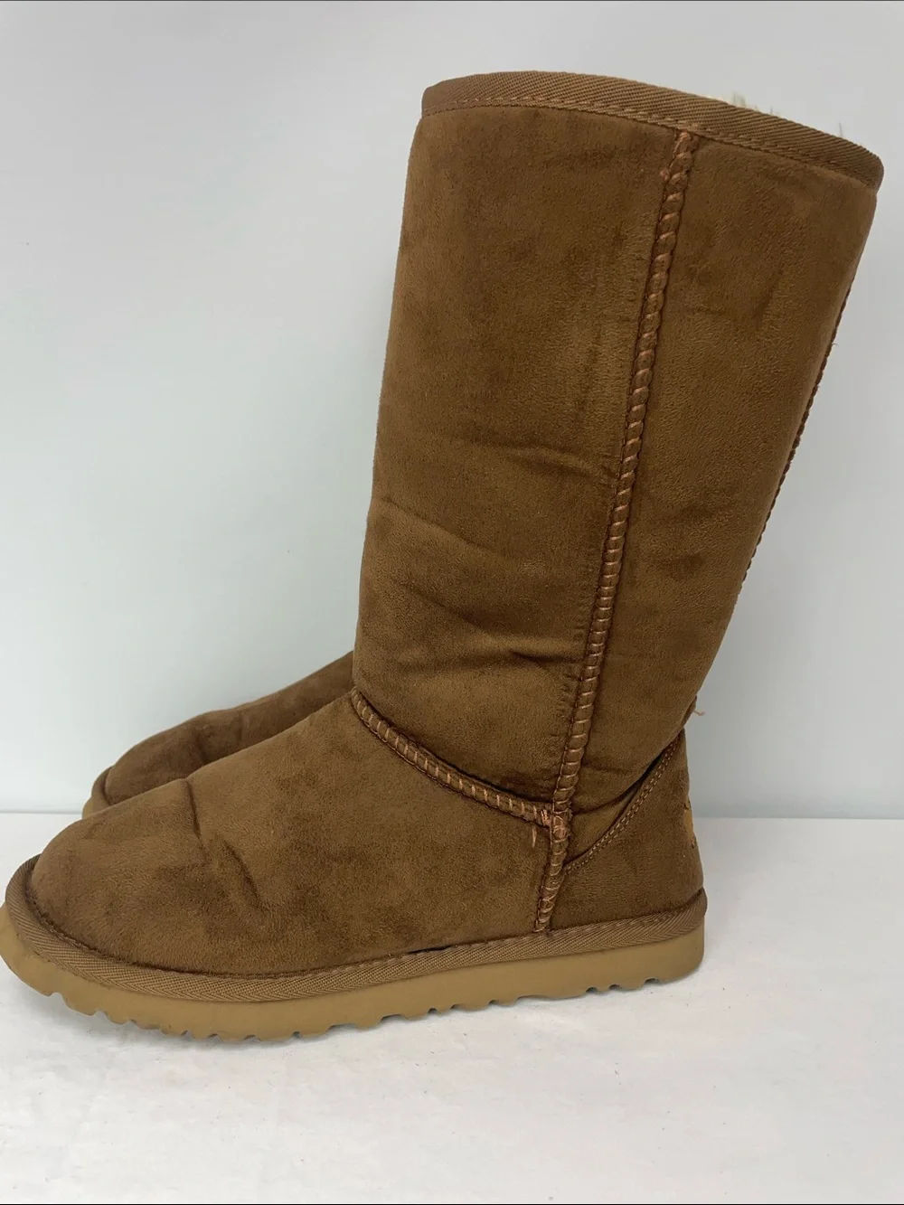 UGG Suede Mid-Calf Winter Boots, Size 9